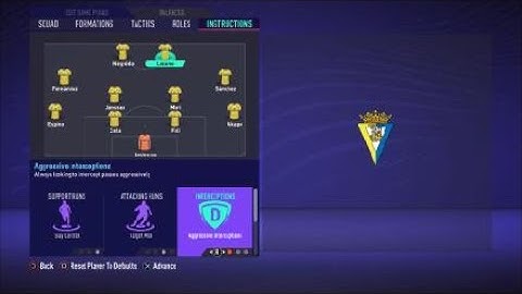 FIFA 21 Custom Tactics - Recreate 4-4-2 of Cadiz  + Instructions - Replicate real system