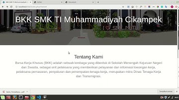 Aplikasi web, BKK ( Bursa kerja khusus )