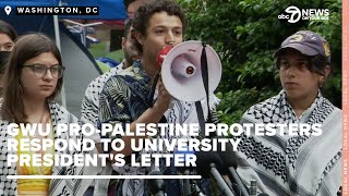 GW University pro-Palestine Protesters News Conference
