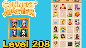Connect master match puzzle level 208 solution walkthrough 
