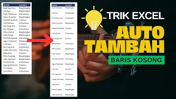 Trik Excel Menambahkan Satu Baris Kosong Selang Seling dengan Cepat