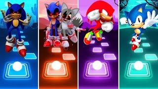 Sonic Exe 🆚 Sonic Tails Exe 🆚 Classic Knuckles 🆚 Sonic Origins Tiles Hop