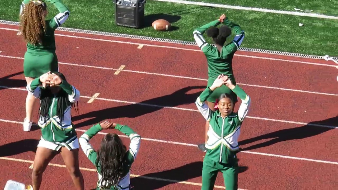Bassick Lions Cheer Team Performs At Football Halftime Vs Bridgeport 