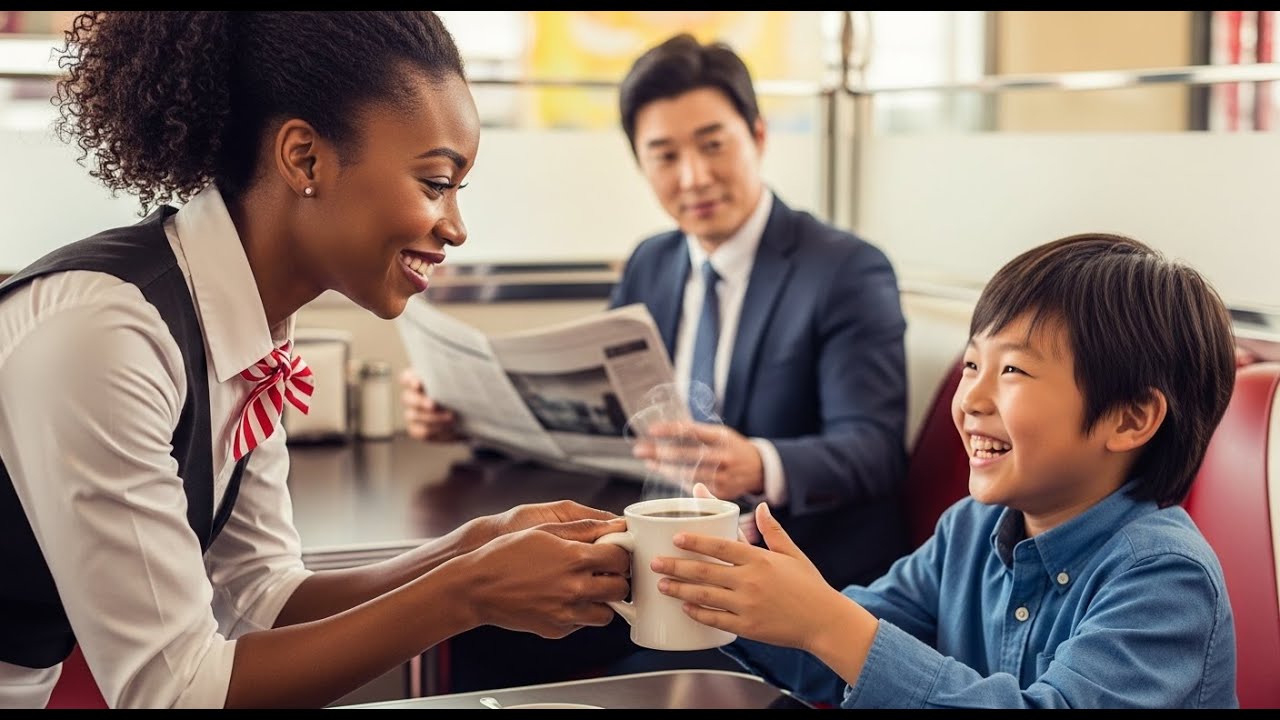 Korean Mafia Boss Was Shocked to See His Heir smiling with a Black Waitress