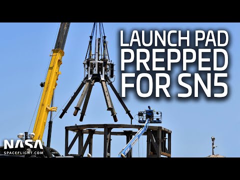 SpaceX Boca Chica - Launch Pad prepares to receive Starship SN5