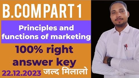lnmu bcom part 1 marketing answer key 2023 || b.com part 1 marketing answer key || marketing answer