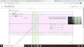 Limit of a Function on GEOGEBRA: Example Situations on EPSILON-DELTA PIECEWISE FUNCTION