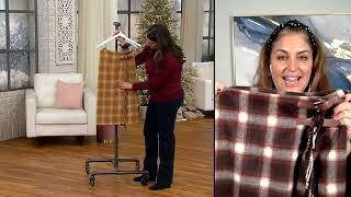 Denim & Co. Heritage Plaid Blanket Skirt with Fringe on QVC