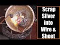 How to turn your scrap silver into new sheet metal and wire.