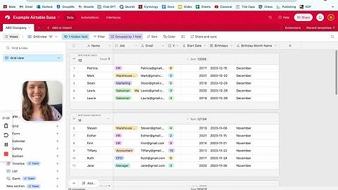 How to Group Months Chronologically in Airtable