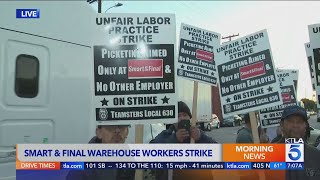 Smart & Final warehouse workers take to picket lines