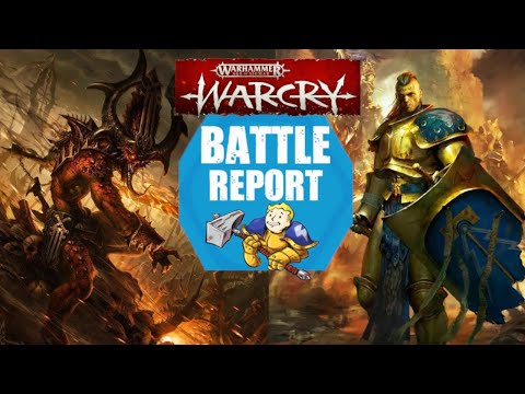 Stormcast Eternals vs Khorne Daemons - Age Of Sigmar Warcry Battle Report Ep.10