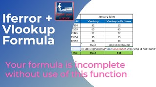 Iferror with vlookup formula | How to use iferror formula | Iferror with vlookup | Iferror + Vlookup