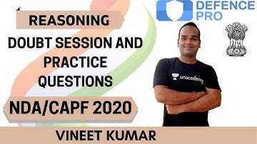 Doubt Session and Practice Questions | Reasoning | Target CDS/CAPF/NDA/AFCAT 2020-2021