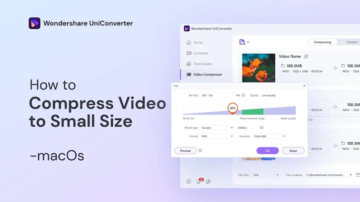 How to Compress Video to Small Size on Mac | Wondershare UniConverter