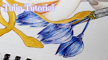 Coloring Tulips with Copic Marker TUTORIAL!!