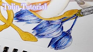 Coloring Tulips with Copic Marker TUTORIAL!!