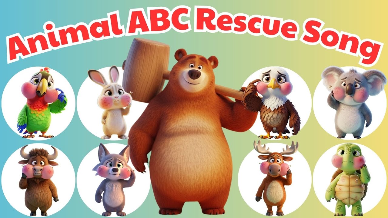 🐝 ABC Animal Rescue Song 🐻 | Animals Stuck in Beehive, Bear Saves ...