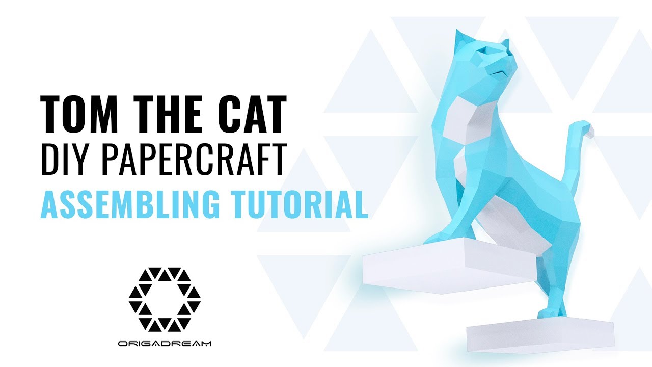 Diy Papercraft Cat Mounting Tutorial By Origadream Papercraft