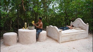 Two Man Work Build A Best 2023 Bed Design By Wood And Bamboo With Mud  In Forest by The Survival Wild 21,924 views 9 months ago 9 minutes, 3 seconds