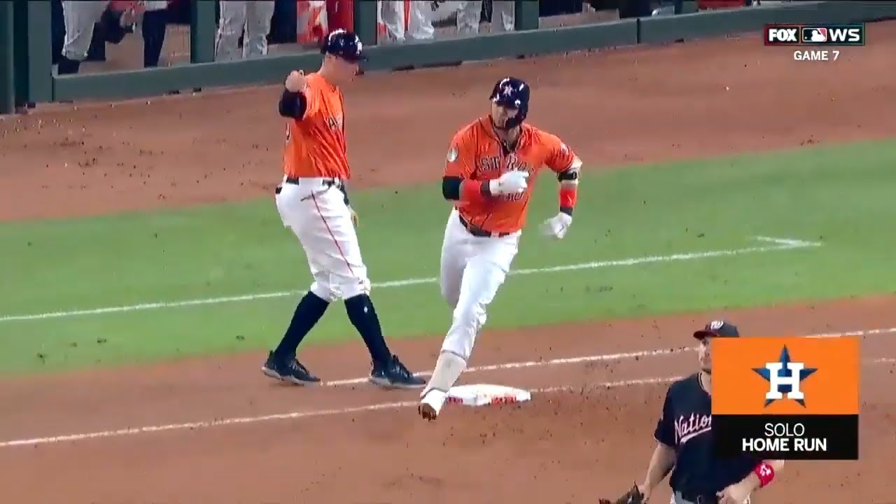 Yuli Gurriel Strikes First In Game 7 With a Solo Home Run! | World Series Game 7 (2019)