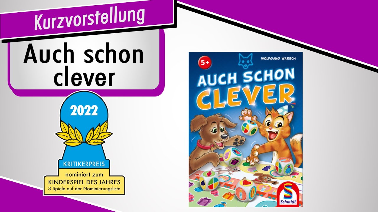 AUCH SCHON CLEVER - Nominiert KINDERSPIEL DES JAHRES 2022 - Kurzvorstellung  - Spiel doch mal! 