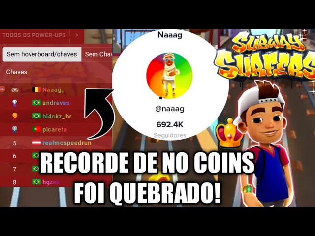 🔴AO VIVO 🔴 SUBWAY SURFERS NO COIN , EM BUSCA DO TOP 1