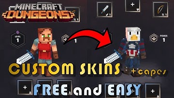 Minecraft Dungeons | How to Use Custom Skins (+Capes), OUT OF DATE, New Tutorial in Description!