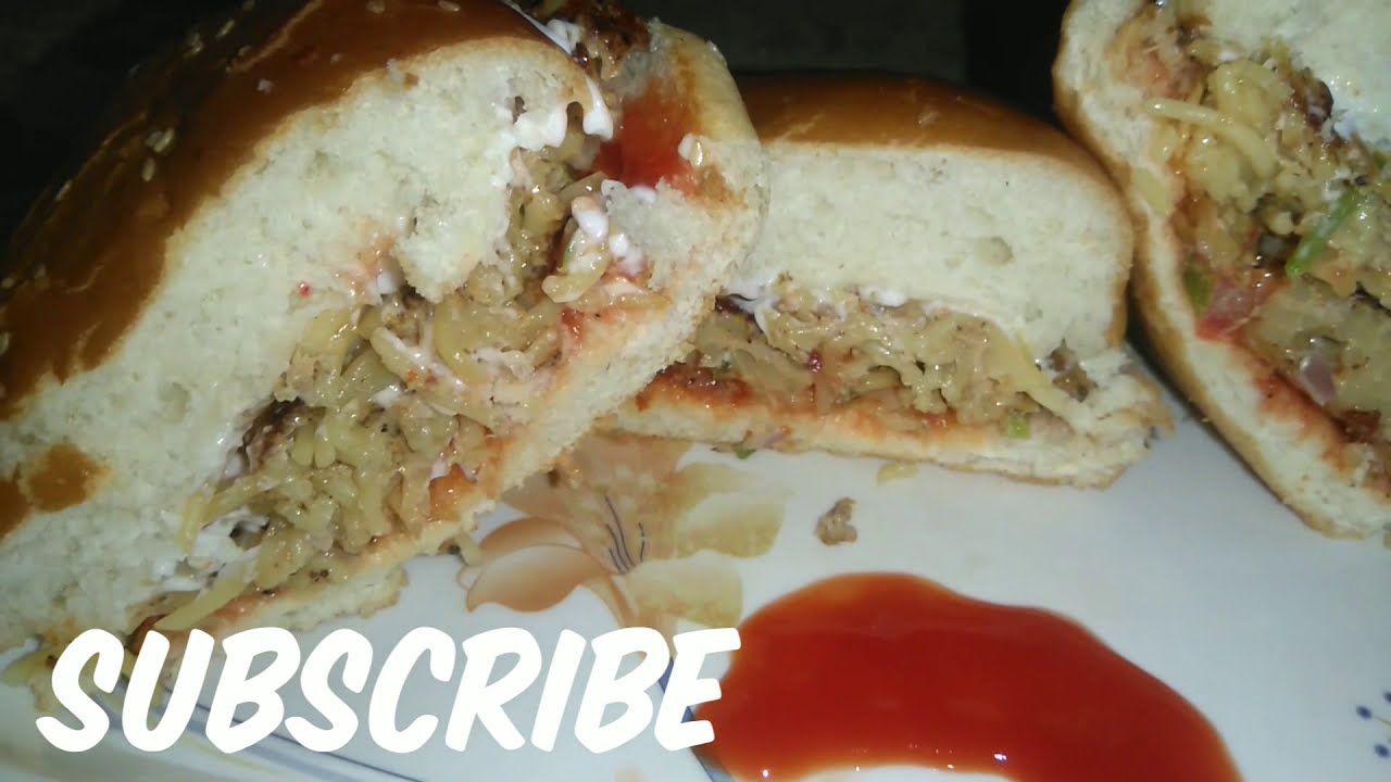 Spaghetti burger/very easy, quick and tasty spaghetti burger / pasta