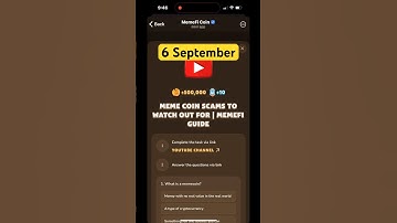 MemeFi YouTube video code today 7 September | MemeFi YouTube video secret code today | daily code