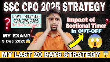 SSC CPO 2025 last 20 DAYS STRATEGY😱|SSC CPO 2025😰|SSC CPO 2025 Slot Booking #ssccpo #ssccgl2025 #ssc