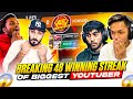 Breaking 48 winning streak of biggest youtuber gone wrong  garena free fire max