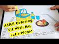 ASMR Coloring| Sit With Me, Let’s Picnic! #asmr #art #satisfying