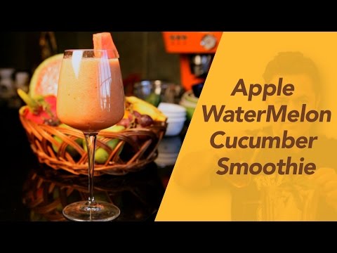 How To Make an Apple, Watermelon & Cucumber Smoothie By Vicky Ratnani