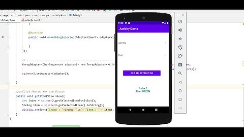 Spinner in Android | Android Studio | Java