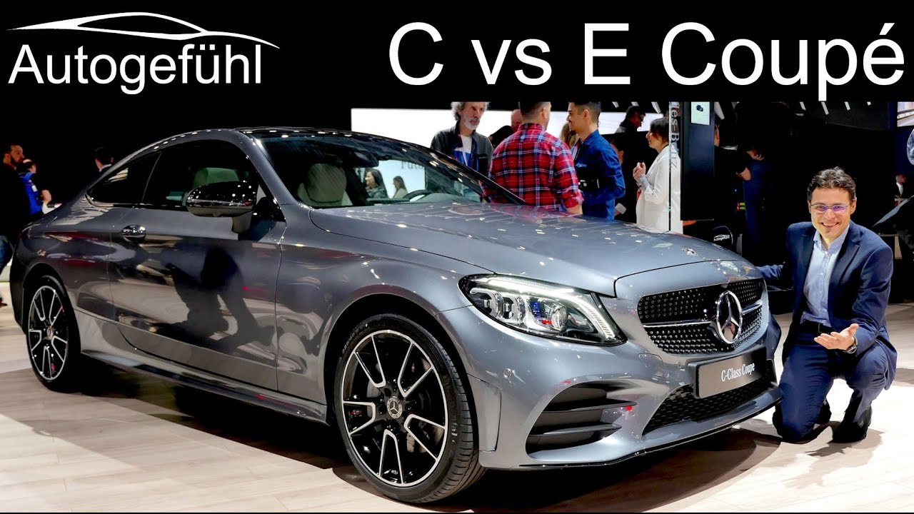 Mercedes C Class Coupe Vs E Class Coupe Comparison Review Facelift 2019 C300 E53 Amg C Klasse Nyias