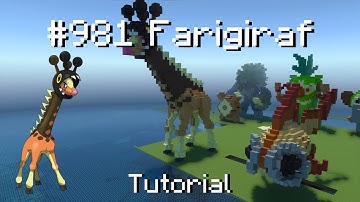 How to build a Pokémon Farigiraf statue in Minecraft (Tutorial)