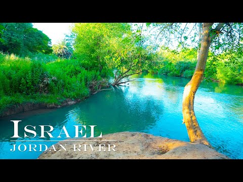 JORDAN RIVER North of Israel. Relaxing Walk. All Sounds Are Real