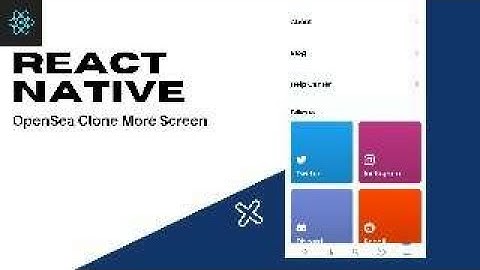 React Native Tutorial 2022 | Opensea NFT Marketplace Clone | More Screen