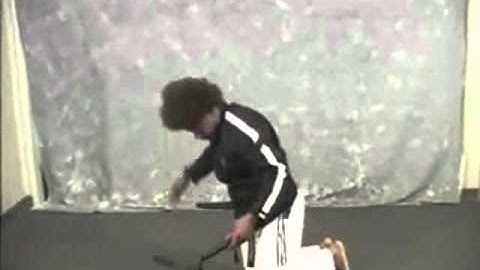 Afro Ninja Does a Backflip and Fails