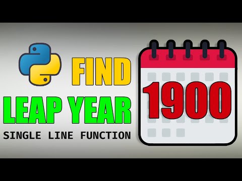 Leap Year Python Program | SINGLE LINE! Solution | Hackerrank Problem