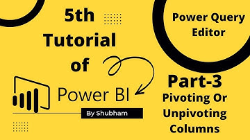 #powerbi #How to Pivot And Unpivot Columns in Power Query Editor# (Tutorial-5)