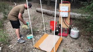 Diy portable outdoor camping shower for dry camping. pvc frame, wood
base, 12v water transfer pump, and camplux propane instant heater.
amazon affiliat...