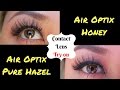Air Optix Colors Try On: Honey & Pure Hazel on Dark Brown Eyes HD - MaryMelzTV