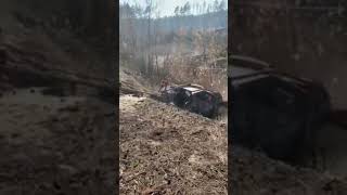 Offroad buggy flies on the sand