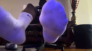 White sock feet worship 