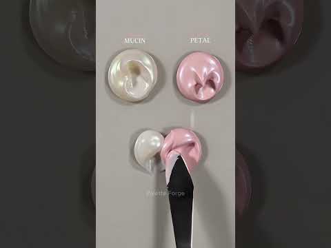 Snail Mucin + Rose Petal = ??? 🐌🌹 #Shorts #ColorMixing #ASMR #ViralShorts #fyp
