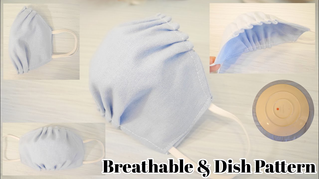 DIY Face Mask New Design - Breathable - Dish Pattern | ทำหน้ากากอนามัย ...