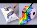 Making hyper realistic 3d cake recipes  homemade colorful cake decorating idea