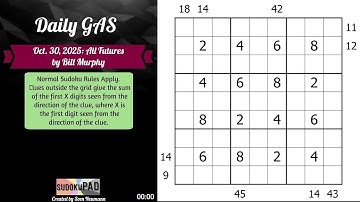 Daily Sudoku - 30 October 2025